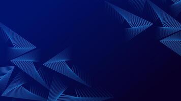 Blue gradient abstract background with triangle line pattern. futuristic technology concept. illustration vector