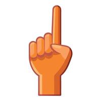 A hand with a finger up and a finger pointing down vector