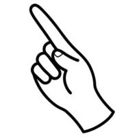 A hand pointing up with a finger on it vector