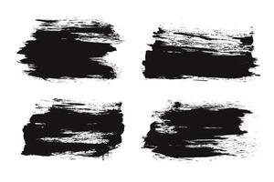 Hand Drawn Grunge Ink Brush Set of Strokes and Lines. Creative brush lines with rough edges. Abstract freehand doodle line borders. Highlight splashes vector