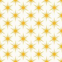 Star shape background. Shiny twinkles seamless pattern. Magic Y2k geometric yellow sparkles illustration. Abstract modern bg. vector