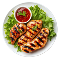 Grilled Chicken Breasts with Chili Sauce png