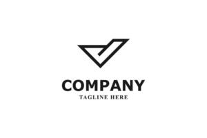 letter v checkmark and correct logo vector