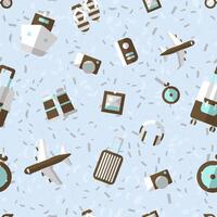 seamless pattern holidays flat elements vector