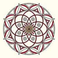 mandala inspired by mathematical fractals with vector