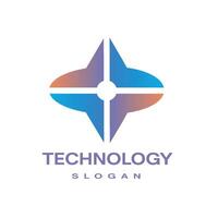 Tech logo design. vector