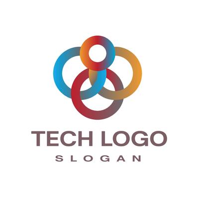 Tech minimalist logo design.