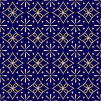 Golden with Gypsy on deep blue seamless Pattern. vector