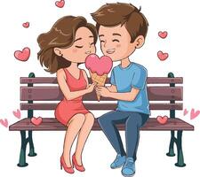 Beautiful Valentine couple symbolizing love and romance through timeless poses such as dancing proposing and holding hands ideal for cards posters and creative Valentine projects vector