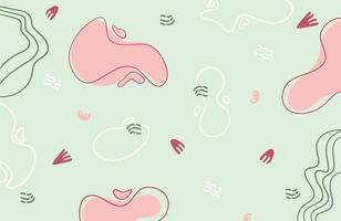 fluid abstract background green and pink color vector