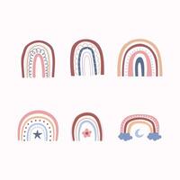 Hand Drawn Boho element set collection vector