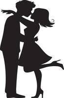 Couple Silhouette for Creative Projects vector