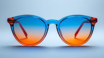Unique neoncolored eyeglasses slim luxuryinspired frames perfect for creating a stylish yet professional office look isolated on white background photo