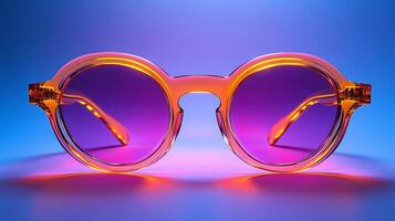 Funky neon sunglasses a bold and distinctive design perfect for standing out in professional office environments isolated on white background photo