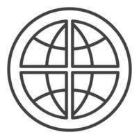 Earth Multipolarity icon or sign in thin line style vector
