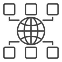International Relations Global Management linear icon or symbol vector
