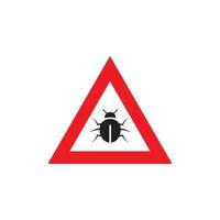 Computer virus sign warning trojan mailware. Security internet virus alert infection. vector