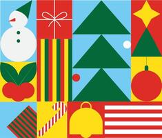 geometric christmas concept, flat pattern element design, pattern fashionable simple modern minimal design, background vector