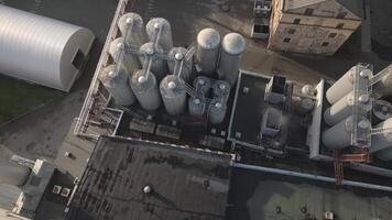 Siauliai, Lithuania - 15th november, 2024 - aerial view Gubernija - Historical Unique Brewery factory buildings complex. Manor brewery. Gubernija HUB. Lithuanian beer and kvass produce video