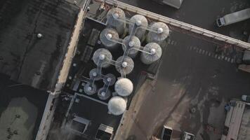 Siauliai, Lithuania - 15th november, 2024 - aerial view Gubernija - Historical Unique Brewery factory buildings complex. Manor brewery. Gubernija HUB. Lithuanian beer and kvass produce video
