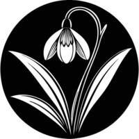 Wreath of snowdrops vector