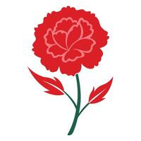 red carnation silhouette vector