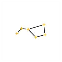 The constellation of the zodiac is shown in a flat design vector