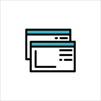 A line icon of a computer screen vector