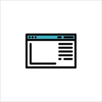 A computer monitor icon on a white background vector