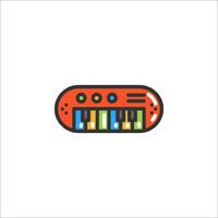 A colorful electronic keyboard icon on a white background vector
