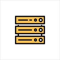 A server rack icon on a white background vector