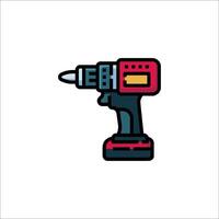 A drill icon on a white background vector
