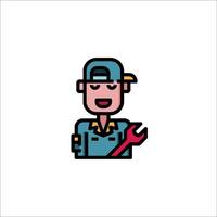 A man with a wrench in his hand vector