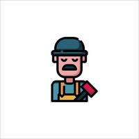 A man with a hammer in his hand vector