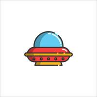 An alien spaceship icon on a white background vector