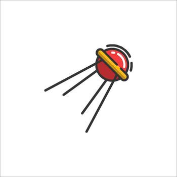 un rojo pelota con un cuerda adjunto a eso vector