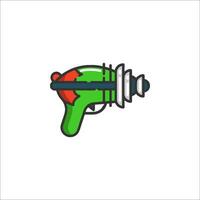 A green and red gun icon on a white background vector