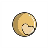 A heart shaped cookie icon vector