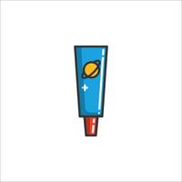 A tube of toothpaste with a planet on it vector