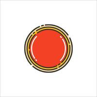 Red button icon illustration vector