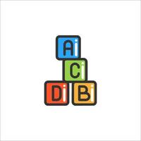 A colorful logo for acdb vector