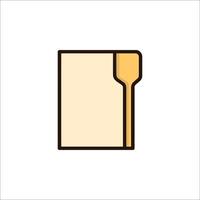 A blank sheet of paper with a fork and spoon icon vector