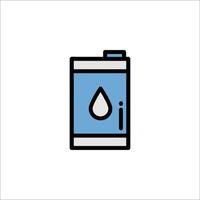 A battery icon with a drop of water vector