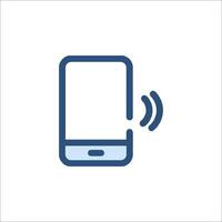 A phone with a sound icon on it vector