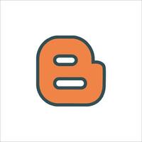 A simple icon of the letter b vector