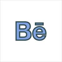 The word be is in blue and white vector