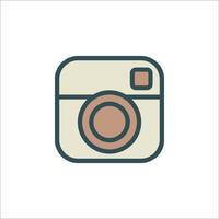 An icon of an instagram camera vector