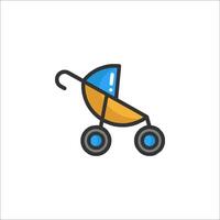 Baby carriage icon illustration vector