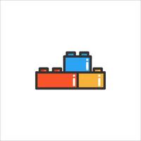 A colorful brick icon on a white background vector