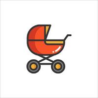 Baby carriage icon illustration vector